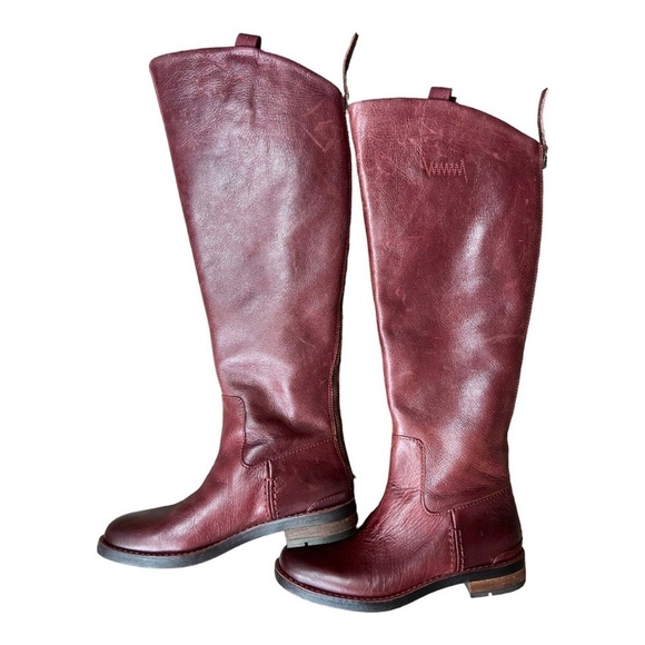 Franco Sarto Women’s Bordo Bordeaux Leather Meyer Knee High Boot Size 5M NWOT - Picture 5 of 17